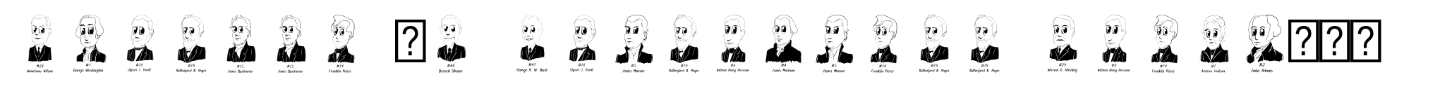 Cartoon US Presidents Dingbats image
